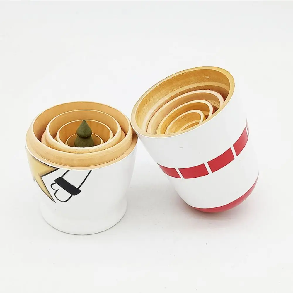 Japanische Mädchen Tier Matroschka Puppe Ei Form Eule Elefant Holz Stapeln Puppen Schneemann Katze Eule Nesting Puppen Kinder Spielzeug