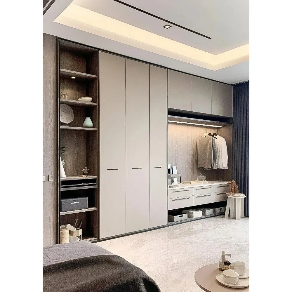 Luxuoso design simples móveis para sala de estar porta durável guarda-roupa para casa e armazenamento de roupas