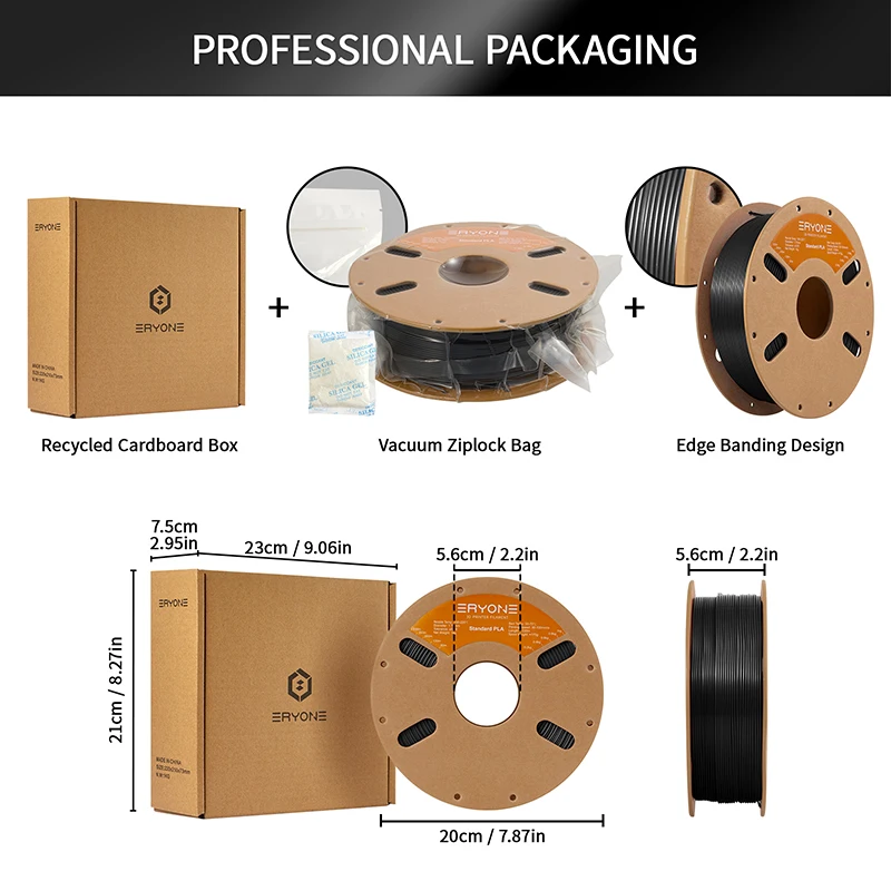 ERYONE 1KG Standard PLA Filament – Best-selling Items 1.75mm 3D Print, No Tangling Easy Print Fit Most FDM 3D Printers