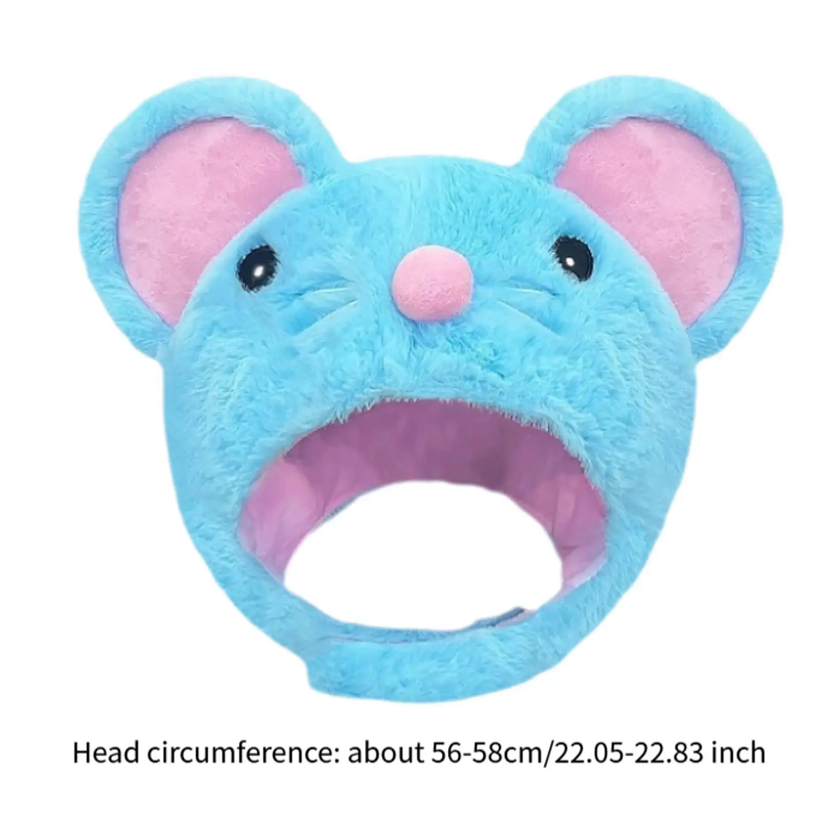 Confortevole peluche blu topo cappello decorazione novità copricapo cartone animato per giochi di ruolo carnevale Halloween festa di compleanno ragazzi ragazze