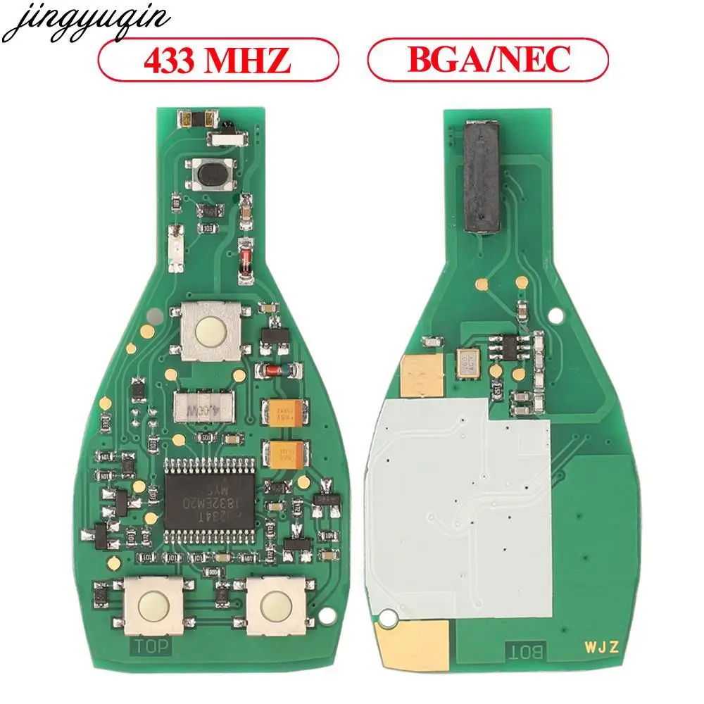 

Jingyuqin 5pcs Remote Car Key Only Board No Key 315/433MHZ For Mercedes Benz BGA NEC 3/4 Buttons PCB Electronic Replacement