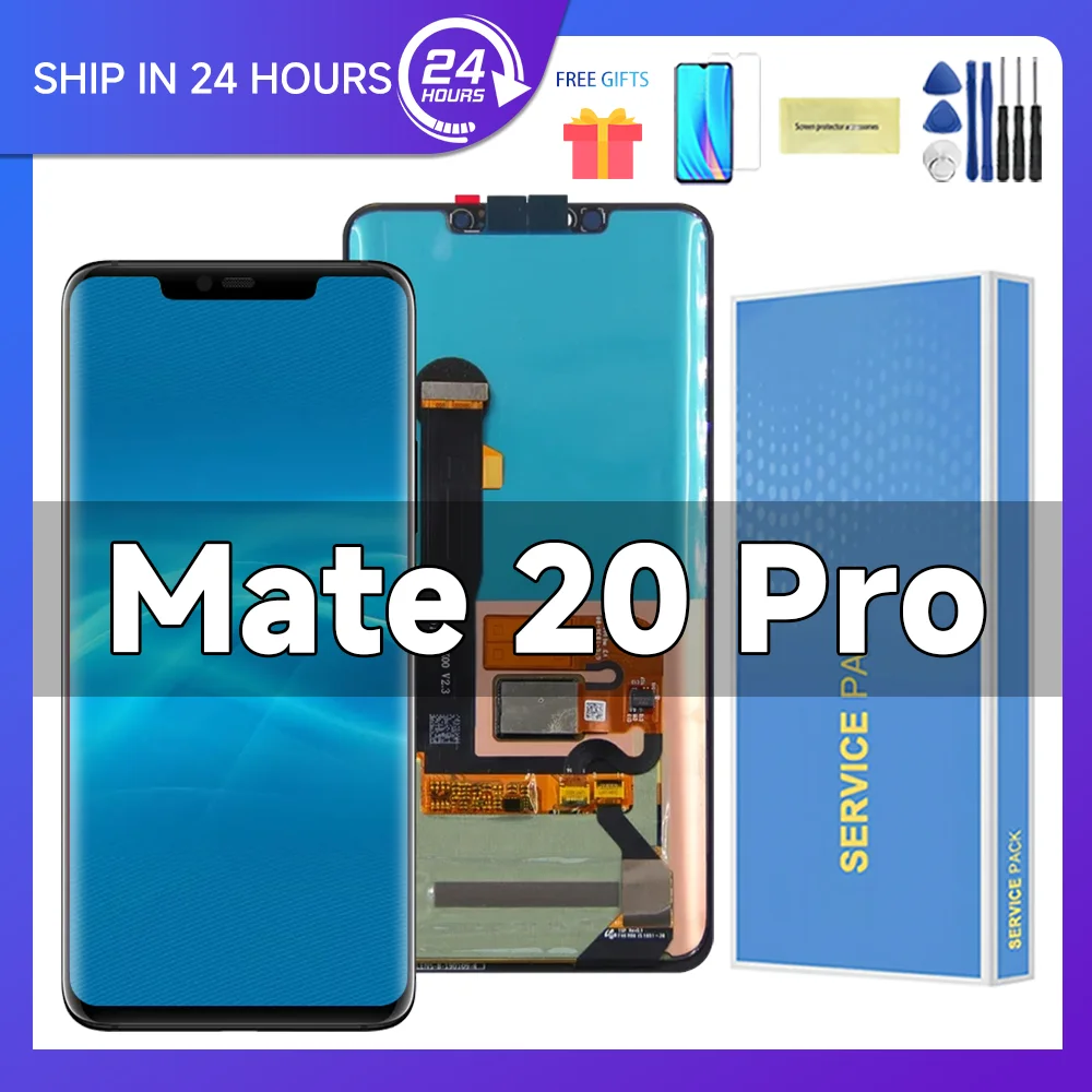 For HUAWEI Mate 20 Pro 6.39\'\'For Mate20 Pro LYA-L09 L29 AL00 LCD Display Touch Screen Digitizer Assembly Replacement