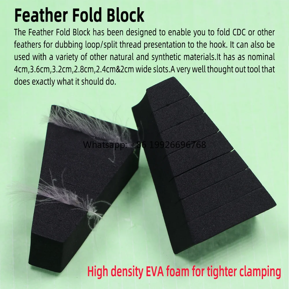 

Wholesale Feather Fold Block CDC Fly Tying Tool Feather Clips Dubbing Hackle Holding Tools Fly Fishing Accessories factory