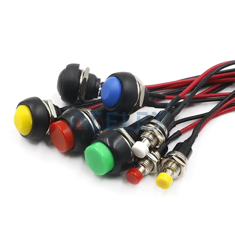 Push button switch waterproof small car circuit wire speaker electrical mini boat shape round line