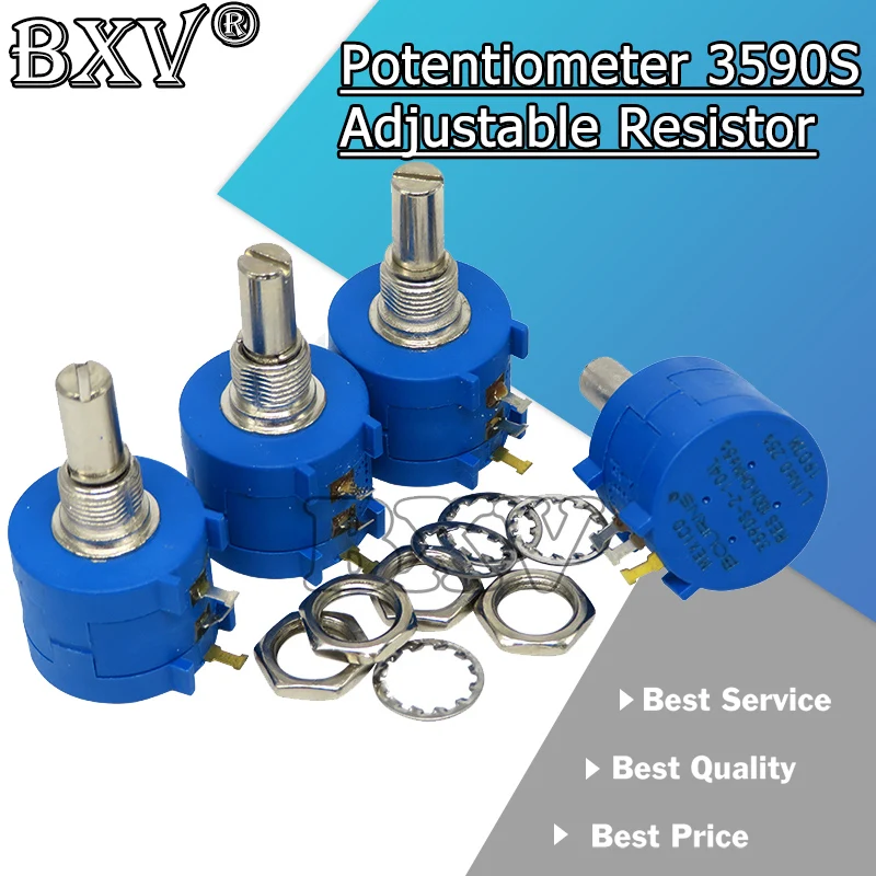 

1PCS 3590S Series Resistance New 1K 2K 5K 10K 20K 50K 100K Ohm Potentiometer Adjustable Resistor 3590 102 202 502 103 3590S-2