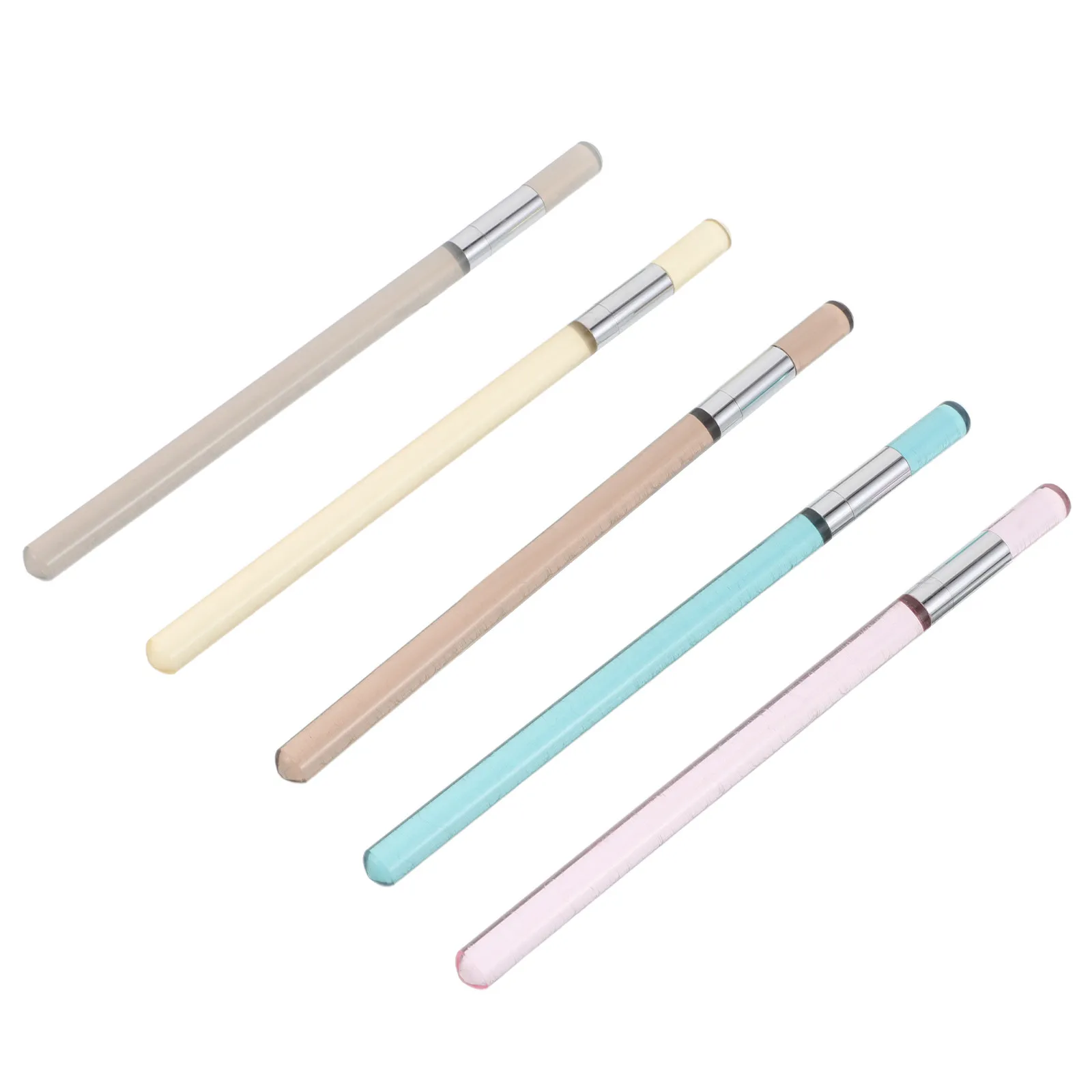 5Pcs Everlasting Pencil Transparent Barrel Reusable Inkless Metal Infinite Writing Sketch Drawing Pencils for Students