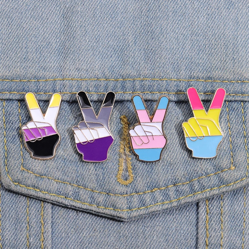 

ЛГБТ эмалевые булавки в форме кулака на заказ гей бисексуал гордый муж броши на лацкан значки Радуга ювелирные изделия подарок для искусственных