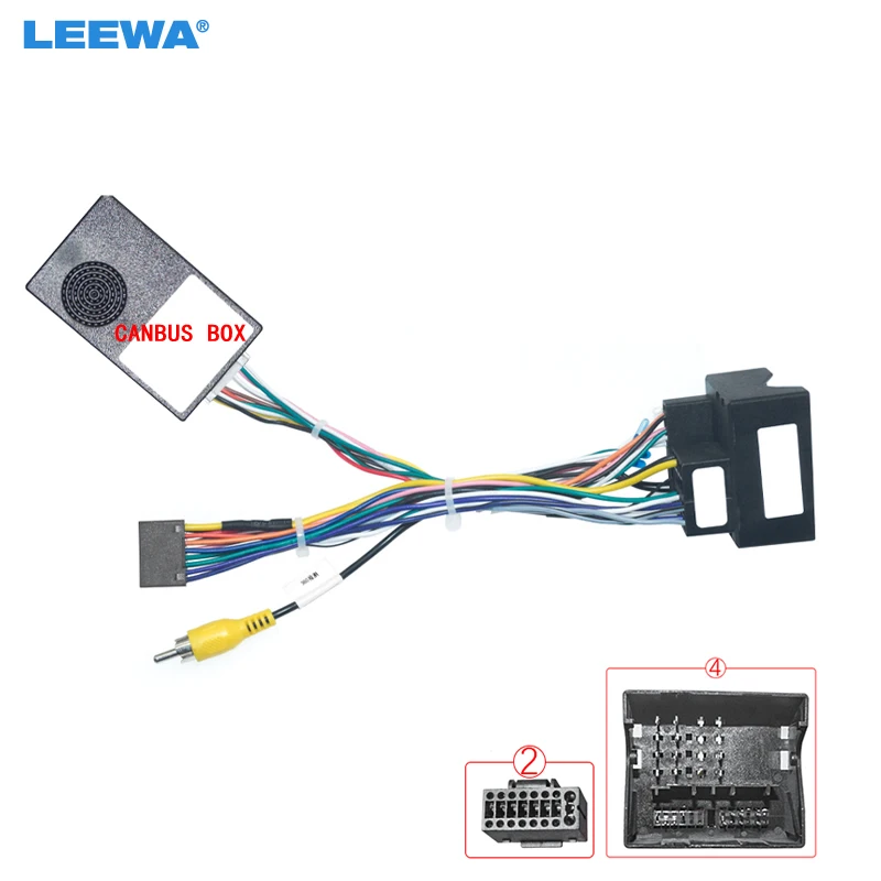 

LEEWA Car 16Pin Power Wiring Harness Cable Adapter With Canbus For Great Wall Poer F7 H6 H9 Install Aftermarket Android Stereo