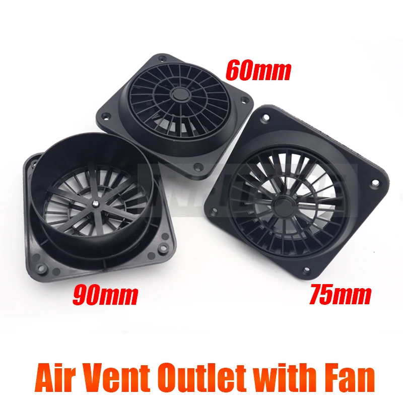 

60mm/75mm/90mm Diesel Heater Conditioner Duct Warm Air Vent Outlet with Fan For Webasto Car Truck Camper VAN