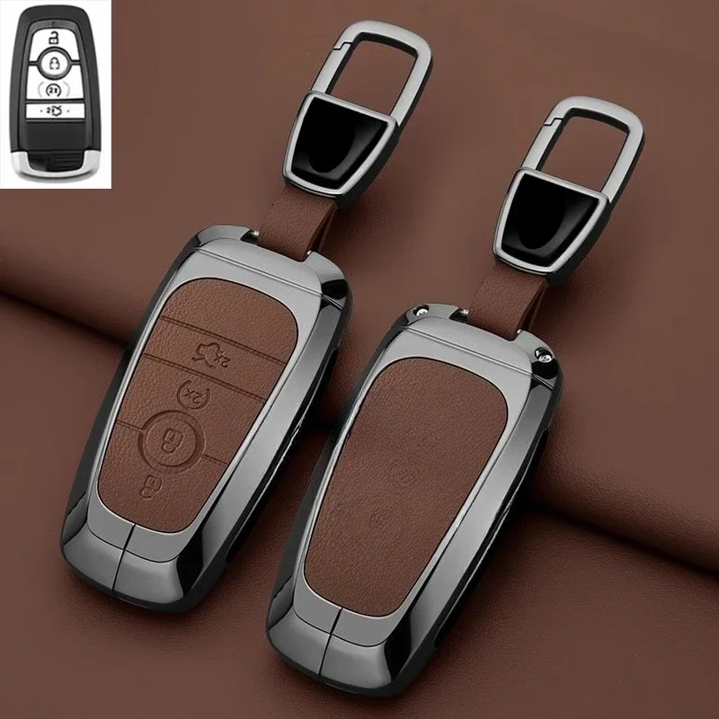 

3/4 Button Car Key Case Full Cover for Ford Fusion Mustang Explorer F150 F250 F350 EcoSport Edge S-MAX Ranger Lincoln Mondeo