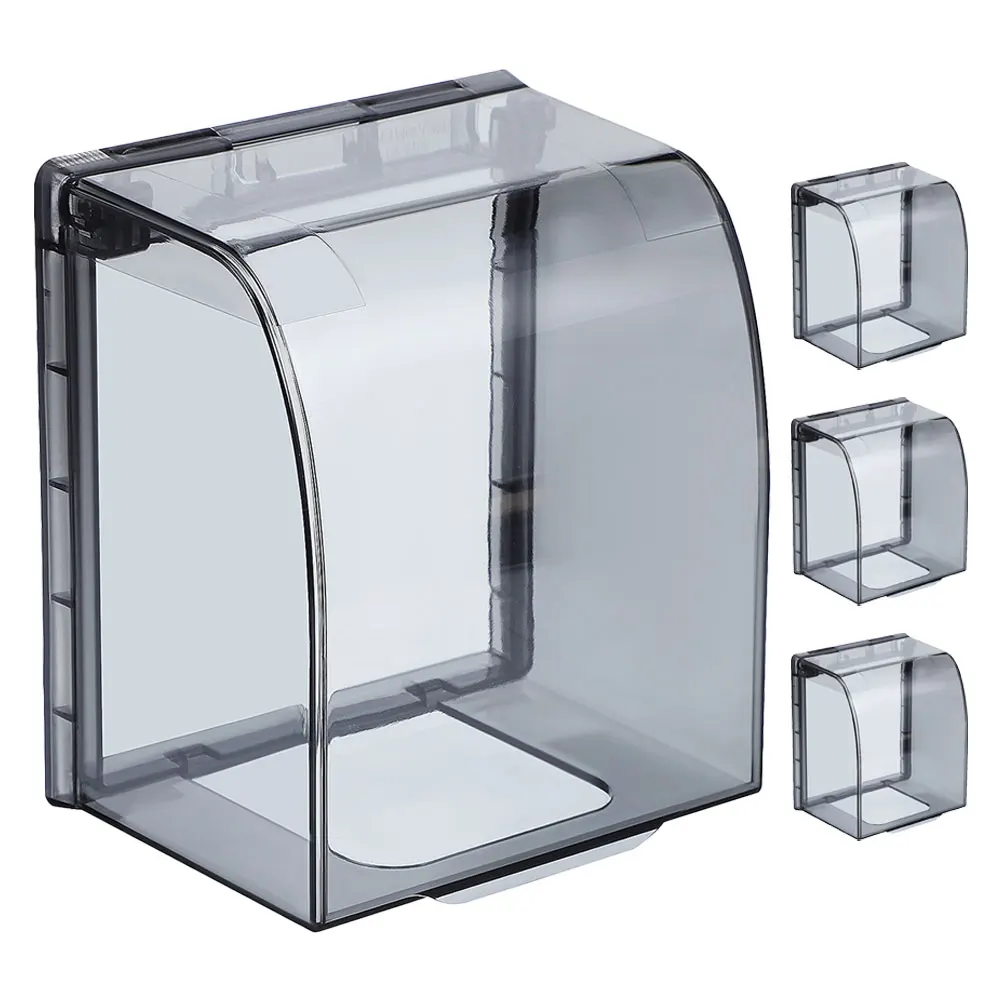 

Clear Single Outlet Cover Waterproof Outdoor Receptacle Box with Elevated Design for Large Plugs Child Proof Electrical Socket