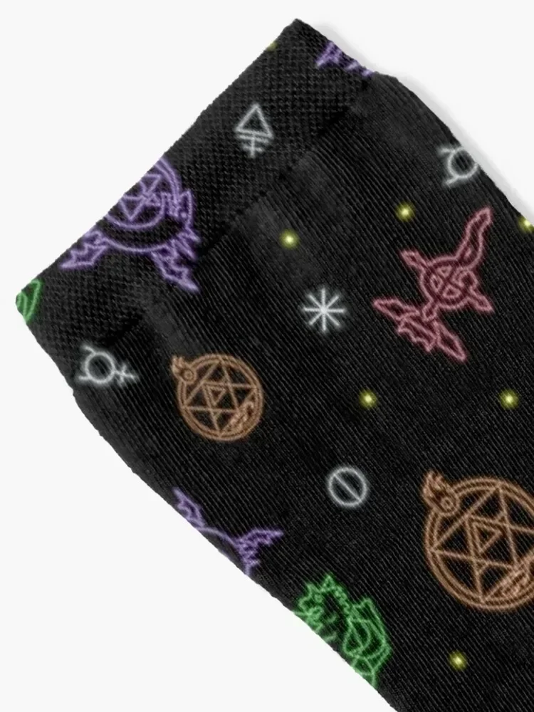 Fullmetal Alchemist Neon Socks Climbing colored Woman Socks Men's