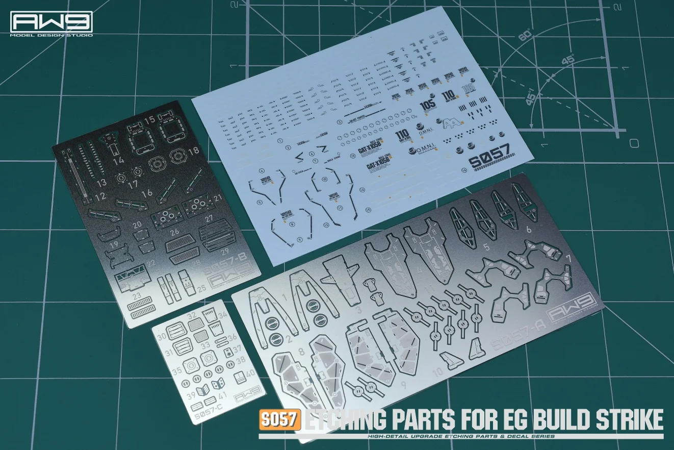 for EG 1/144 Build Strike Exceed Galaxy AW9 MADWORKS S57 Metal Detail up Photo Etched Sheets Decal Set Entry Grade GAT-X105B/EG