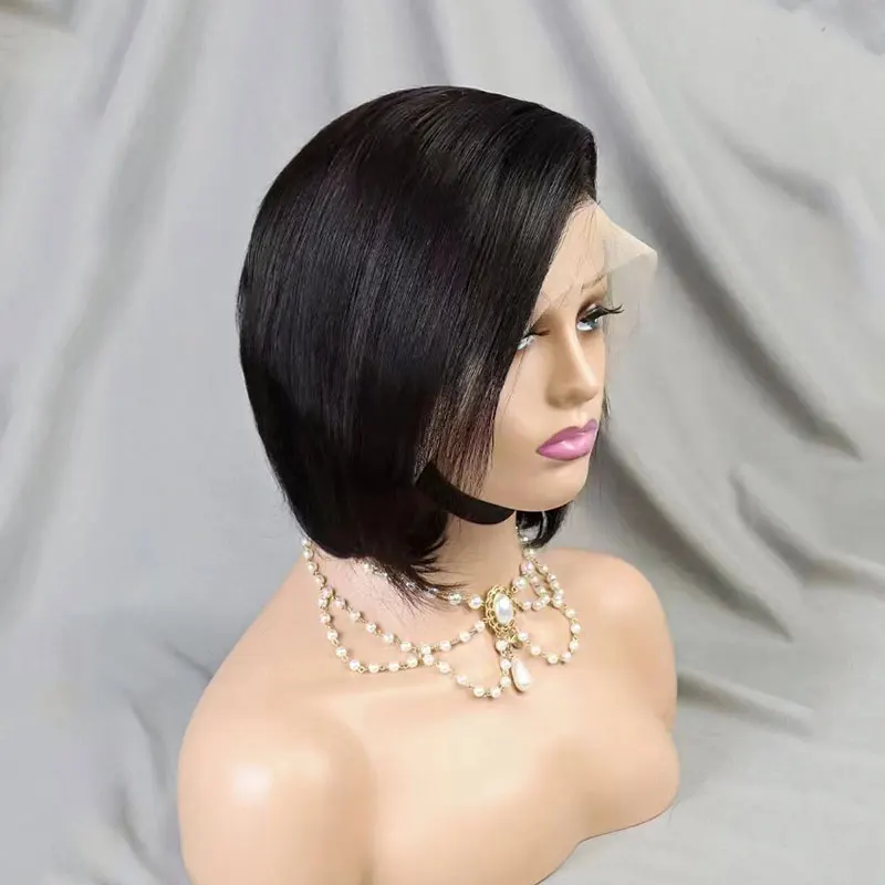 Short Pixie Cut Wigs Human Hair 13x4 Bob Lace Front Human Hair Wigs for Women 13x4 Full Lace Frontal Pixie Wig Party Cosplay Wig image 4