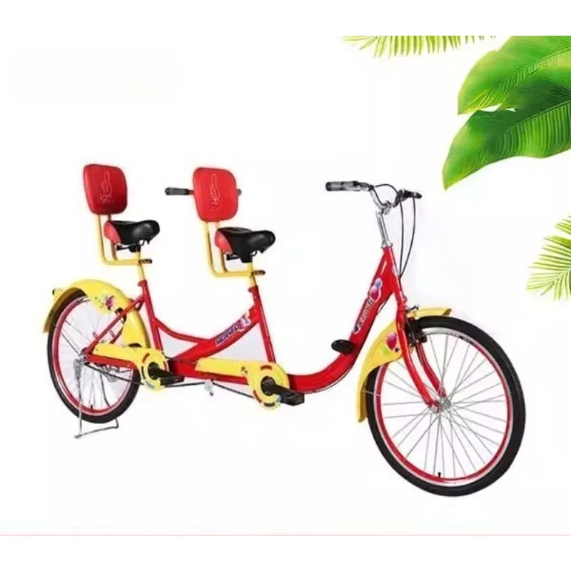 new 24-inch tandem bicycle, suitable for couples, parent-child leisure riding, and park sports bicycles