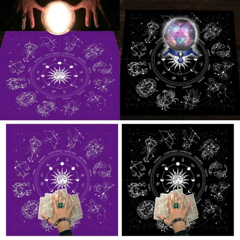 Tarot Clothes for Table Tarot Cloth Neutral Square Pendulum Divination Altar Game Mat Board Rune Astrology Oracles Tarot Pad