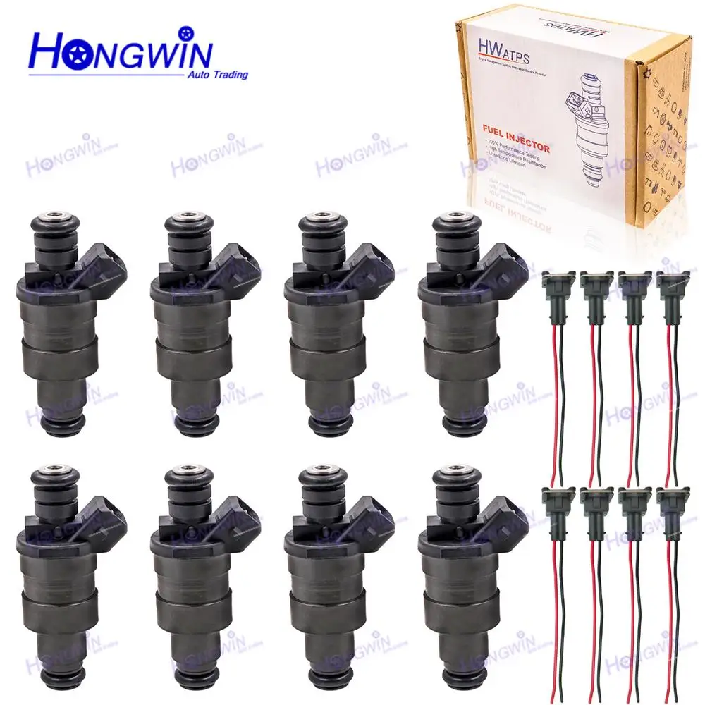 

8PCS Brand New Fuel Injector Nozzle & Wire FJ25 FJ711 For Chevrolet Camaro Corvette 5.7L Pontiac Firebird 10077514 10108481