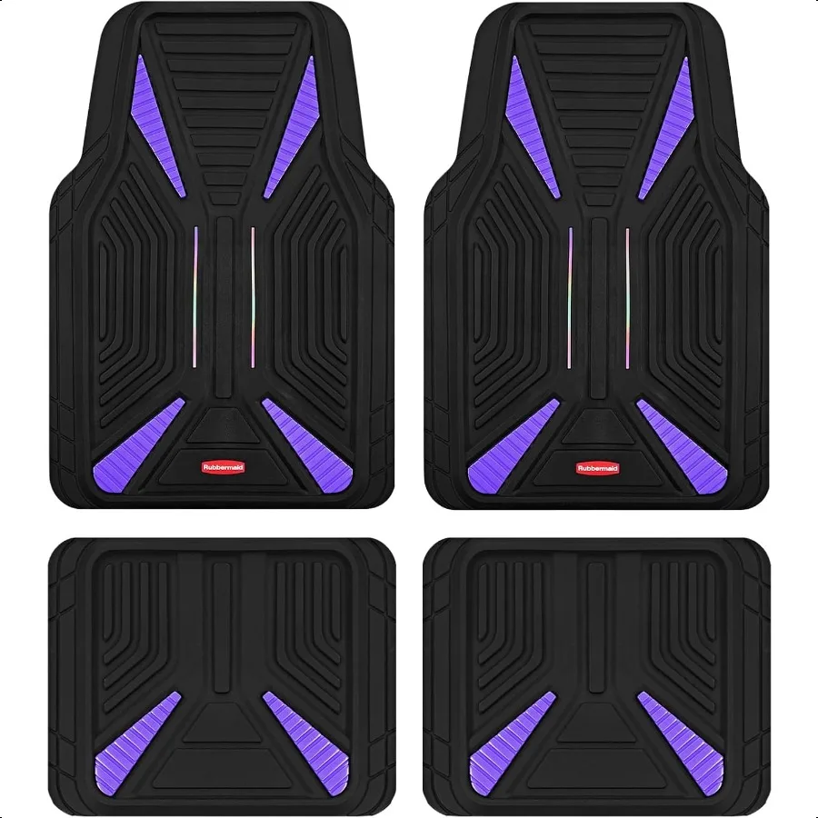 Car Mat Full Set Universal TrimtoFit HeavyDuty Car Floor Mats 4Piece Set for All Weather Protection Durable Rubber Mat for Cars