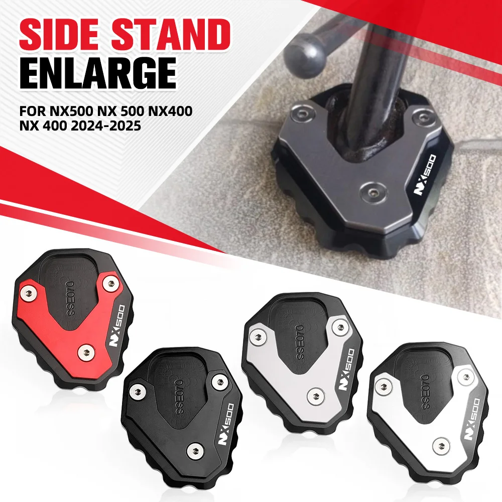 

For HONDA NX500 NX 500 NX400 NX 400 2024-2025 CNC Kickstand Foot Side Stand Extension Pad Support Plate Motorcycle Accessories