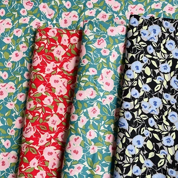 Little Fresh Floral Fabric for Sewing Cloth, 100% Cotton Poplin, 60S Liberty, Impressão digital, Vestidos, Saia, Crianças, Baby Designer
