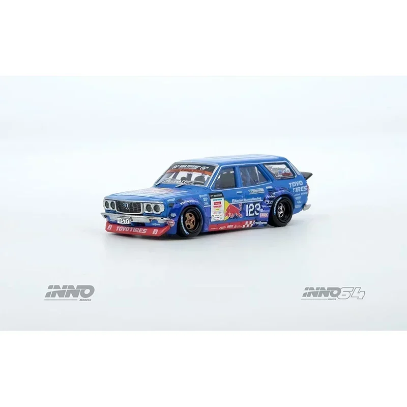 

INNO In Stock 1:64 MAD MIKE 1976 MAZDA RX3 Station Wagon D1GP Series 2024 Diecast Diorama Car Model Collection Toys