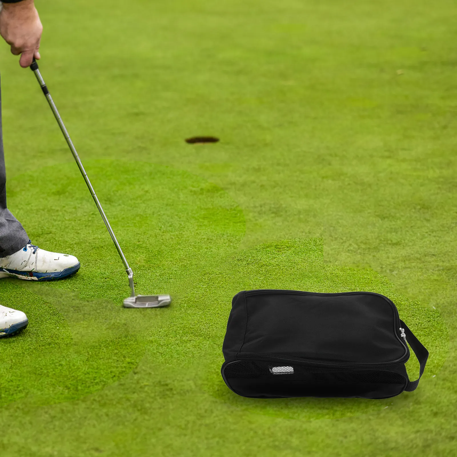 

Heavy Duty Nylon Golf Shoe Bag Large Capacity Travel Shoe Organizer Multipurpose Clothes Toiletries Cosmetics Storage Pouch