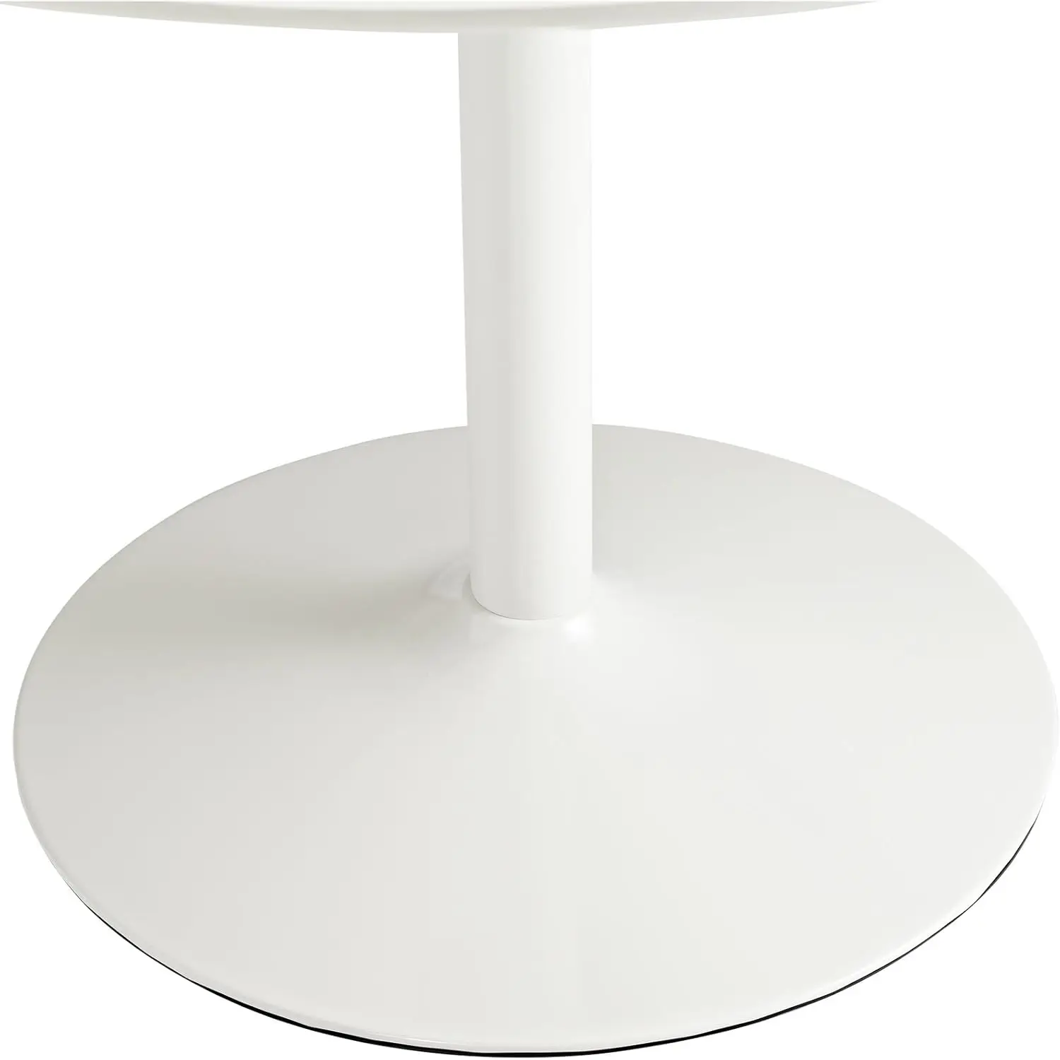 Modern 44" Round Top Pedestal Kitchen and Dining Room Table in White