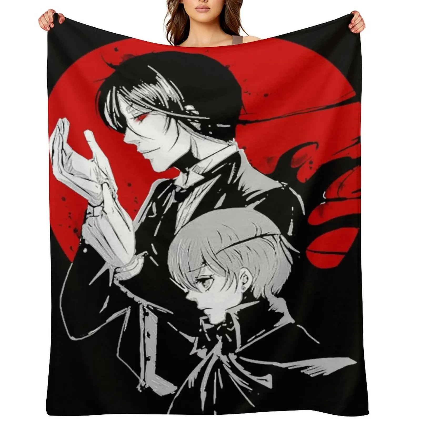 

SEBASTIAN || CIEL SHIRT Throw Blanket manga Summer Beddings Moving Giant Sofa Blankets