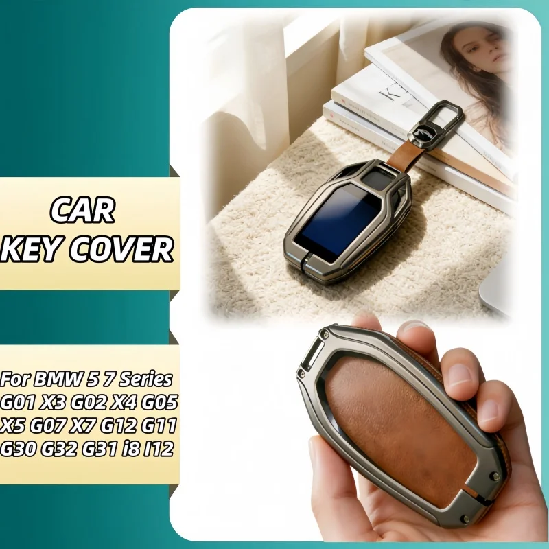 

Metal LED Display Car Key Case Cover For BMW 5 7 Series G12 G11 G30 G32 G31 i8 I12 I15 G01 X3 G02 X4 G05 X5 G07 X7 Car Bag