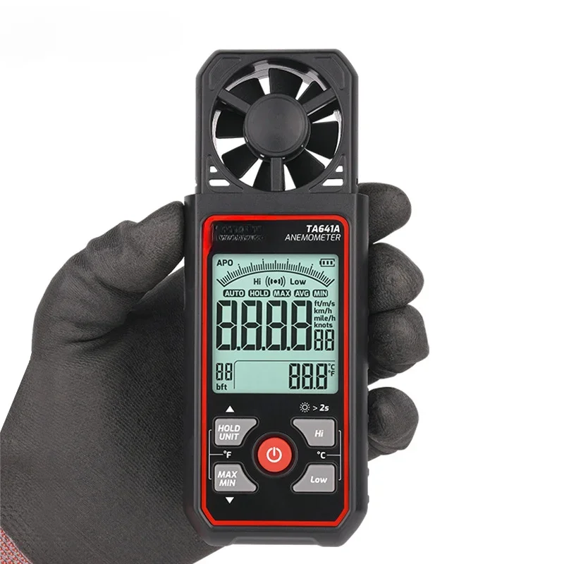 High Precision Anemometer TA641A Anemometer Measuring Instrument Air Volume Tester Handheld Anemometer