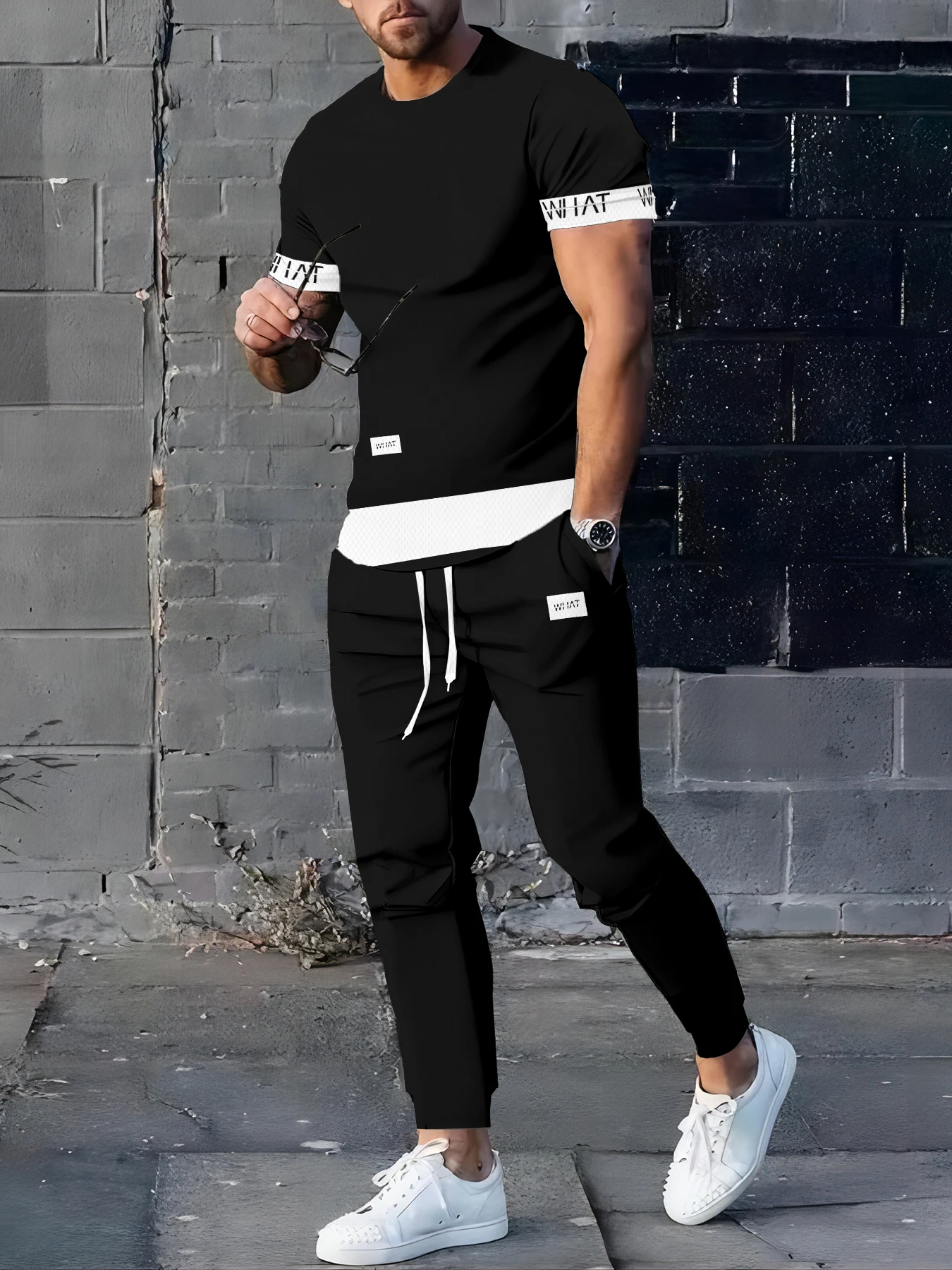 

2026 Summer Men's Suit with 3D Printed Pattern Breathable Lightweight Comfortable Leisure Sports Outdoor Men's Clothing