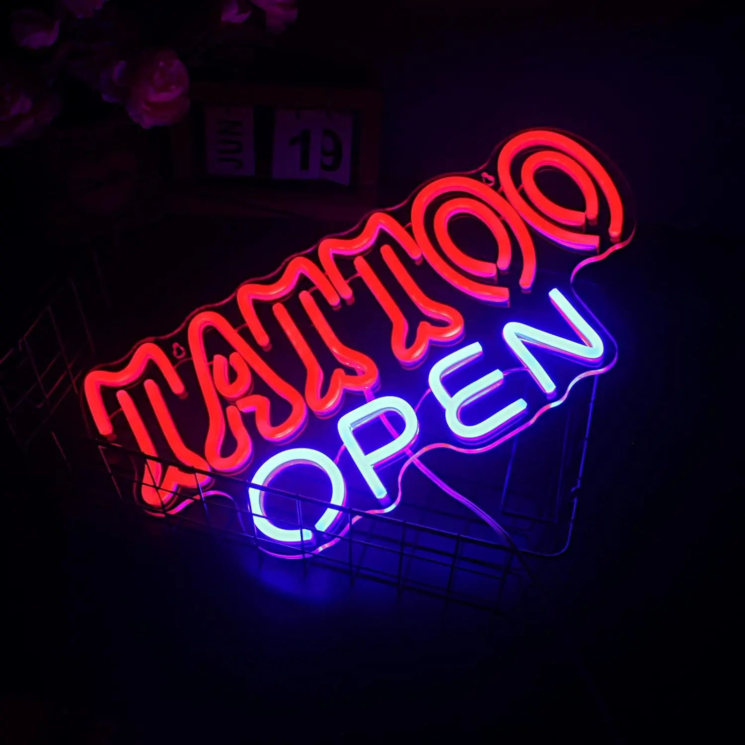 TATTOO OPEN Neon Sign LED Neon Lights for Studio Tattoo Design Studio Apartment Bar Personalized Wall Decor Night Light