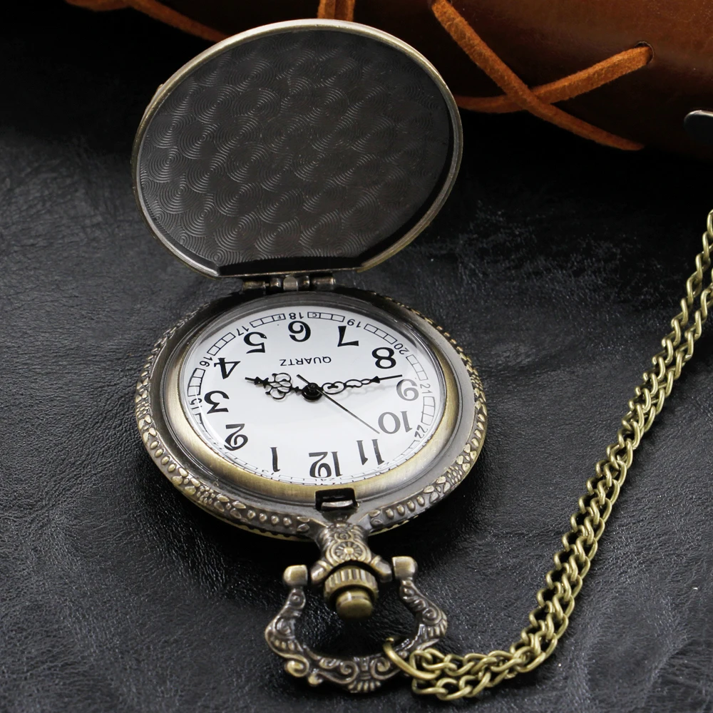 Jungle Car Pattern Quartz Pocket Watch High Quality Unisex Necklace Pendant Jewelry Men's and Women's Gift Religio Masculino