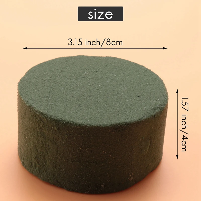 Floral Foam, 15 PCS Round Dry Floral Foam Blocks, Green Blocks for Artificial Flowers, Great for Flower