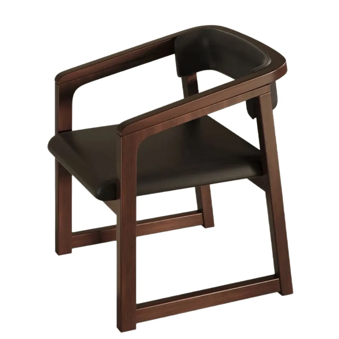 

Solid wood, dining chair, light luxury, armrest, modern, household, Chinese, backrest, simple