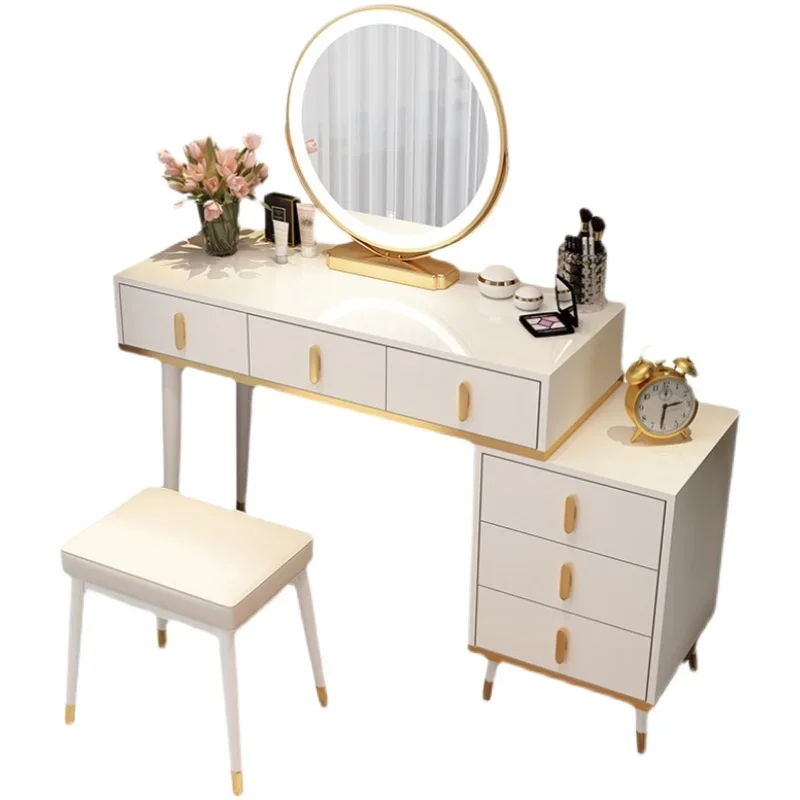 

Box Chair Dressing Table Container Led Lighting Make Up Dressing Table Toilet Cabinets Living Room Tocador Maquillaje Furniture