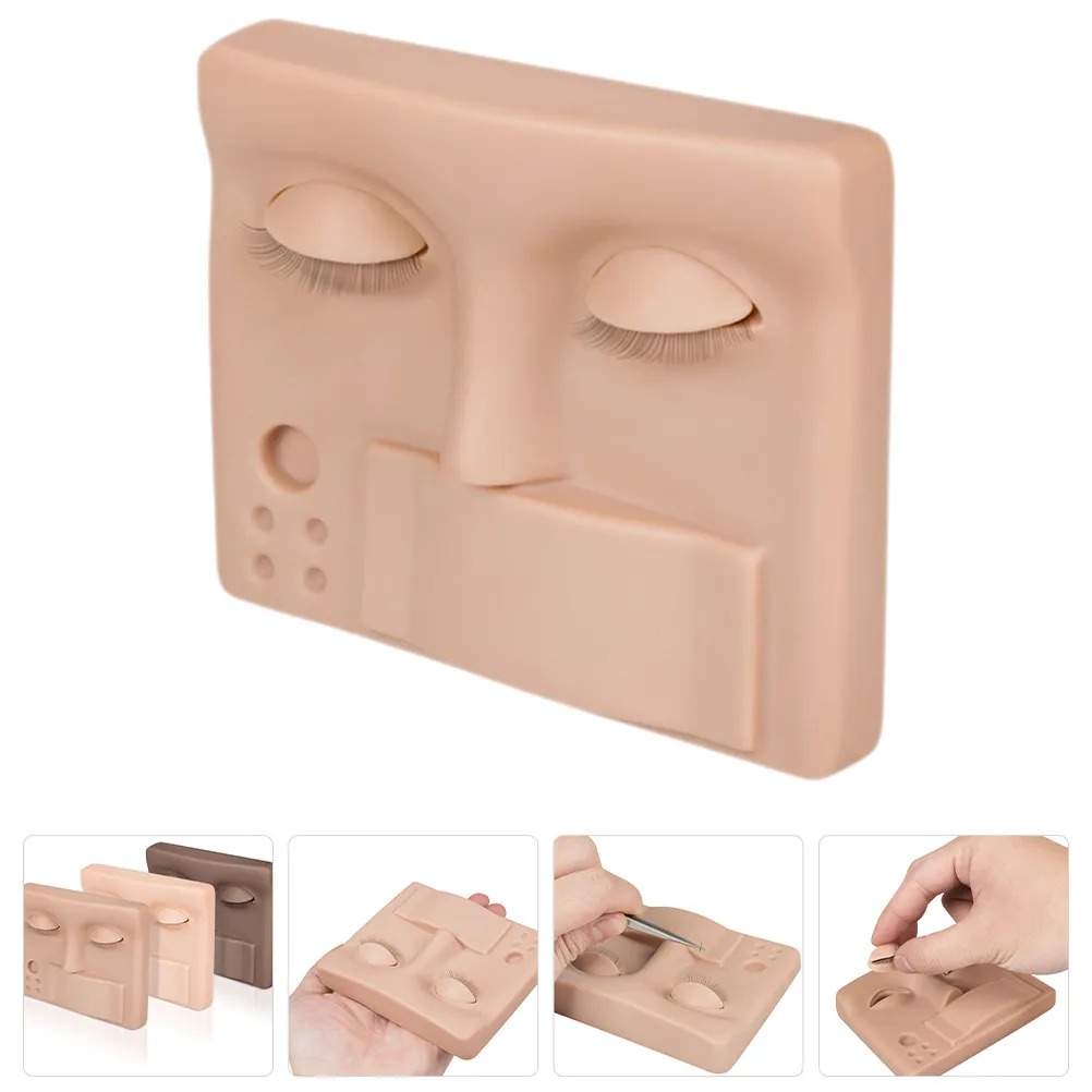 

Манекен-голова для тренировки наращивания ресниц: гладкая, легкая, портативная, идеальна для обучения.