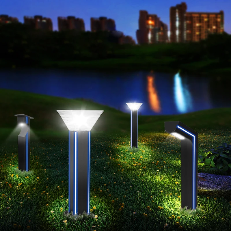 Neues Aluminium profil LED Solar Rasen Licht Outdoor Garten Solar Rasens ystem Boot Licht