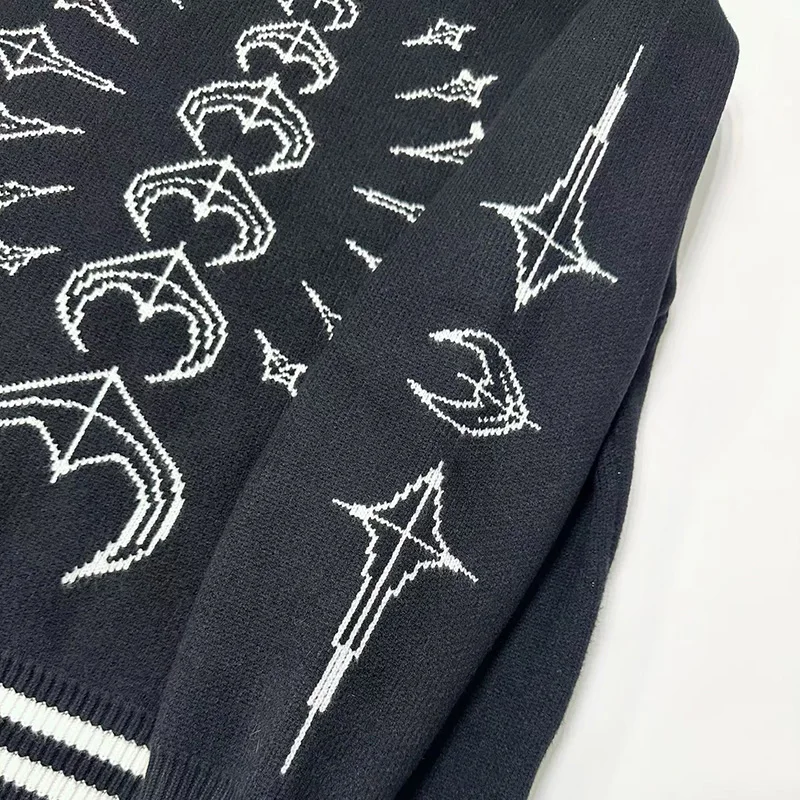 جديد الهيب هوب الكلاسيكية الجاكار شعار البلطجة نادي متماسكة سترة الرجال امرأة الخريف الشتاء فضفاض الأسود الشارع الشهير #5