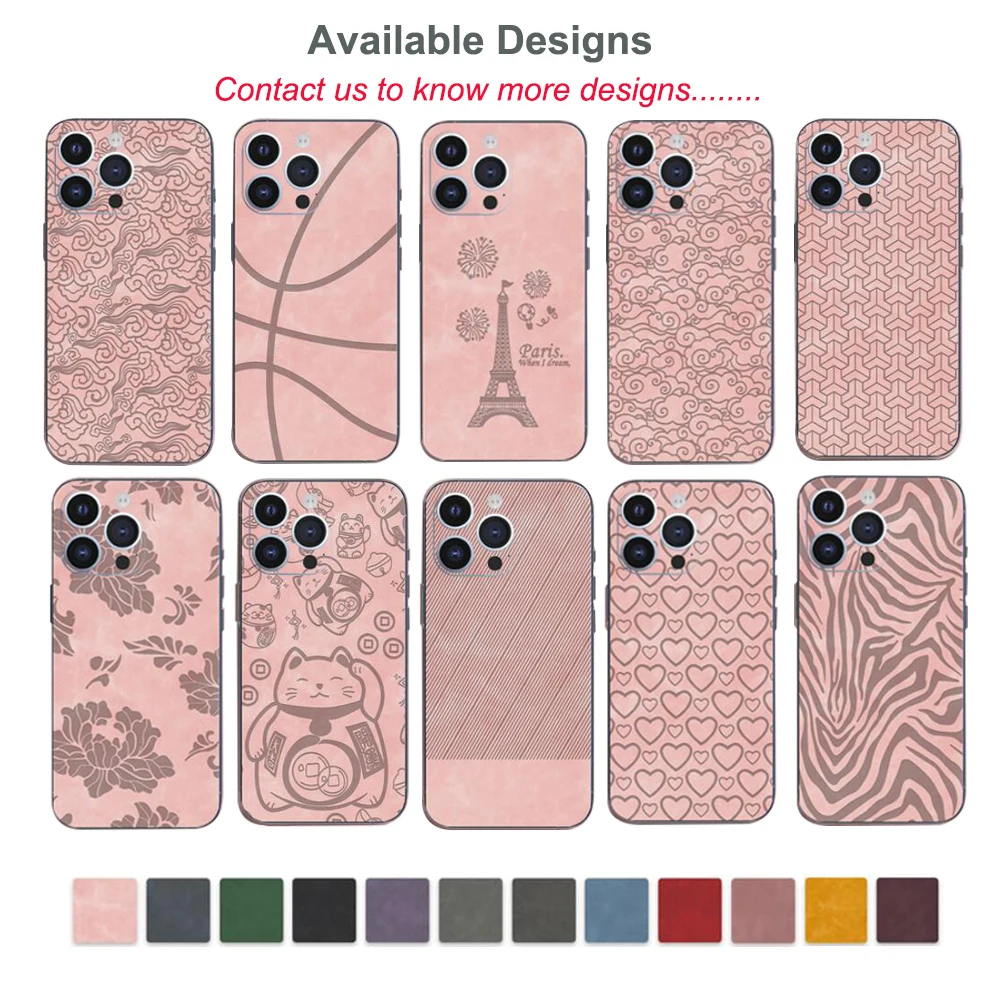 VORMIR Skin-Feeling Leather Back Film for Phone Screen Protector Cutting Machine Embossed Real Stickers for Back Glass Cover