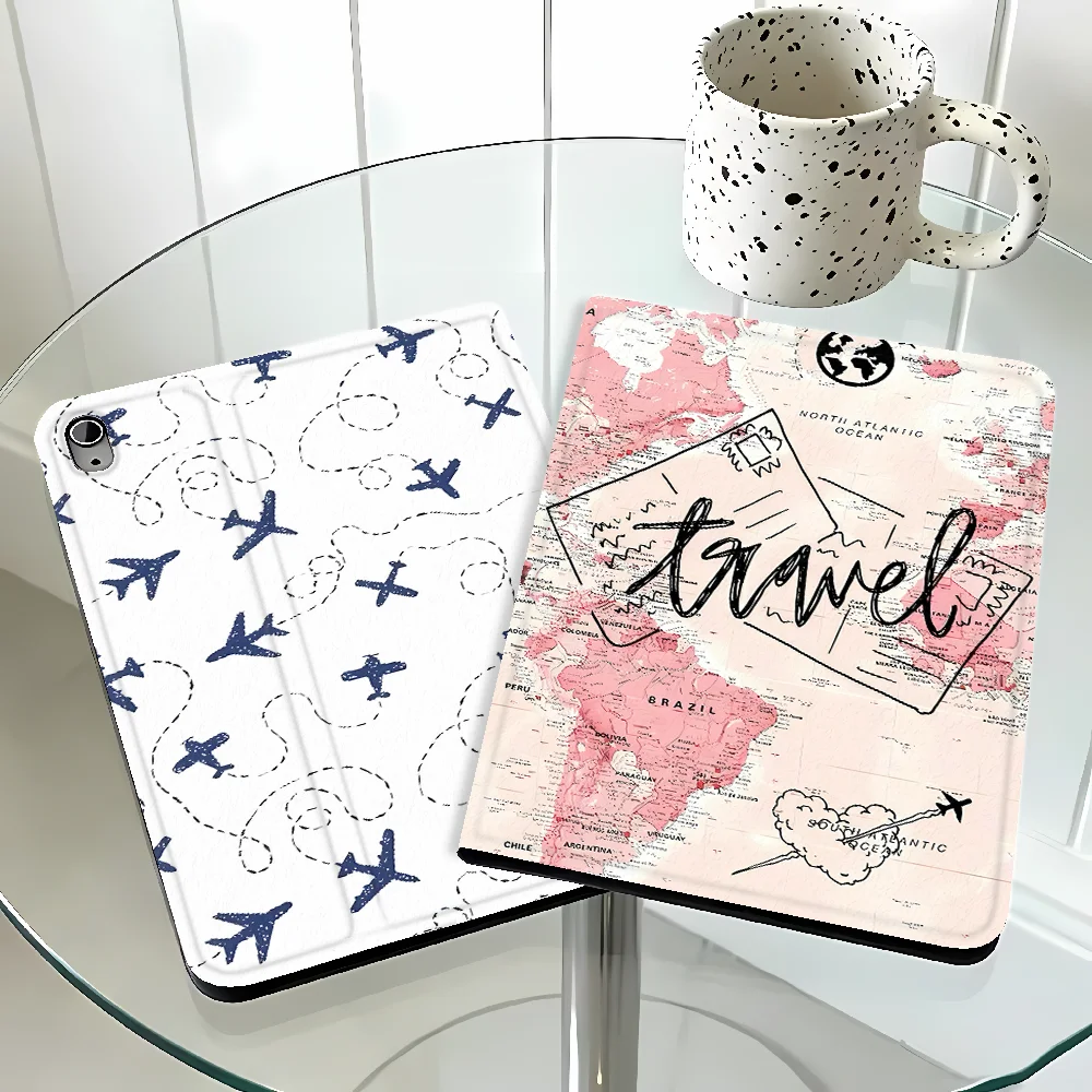Case for Samsung Galaxy Tab A11 A8 A7 Lite S9+ S10 Lite A9Plus S10 Plus S11 S10FE S7 S8+ S9 FE With Pencil Holder Airplane