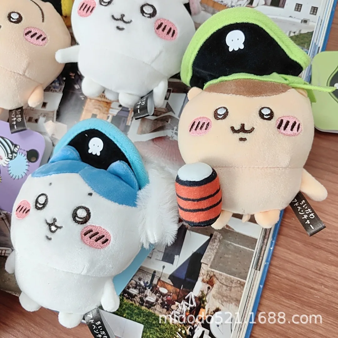 Chiikawa Pirate One‑Eyed Navy Plush Keychain Hachiware Usagi Squirrel Chestnut Stuffed Doll Bag Pendant Collectible Gift
