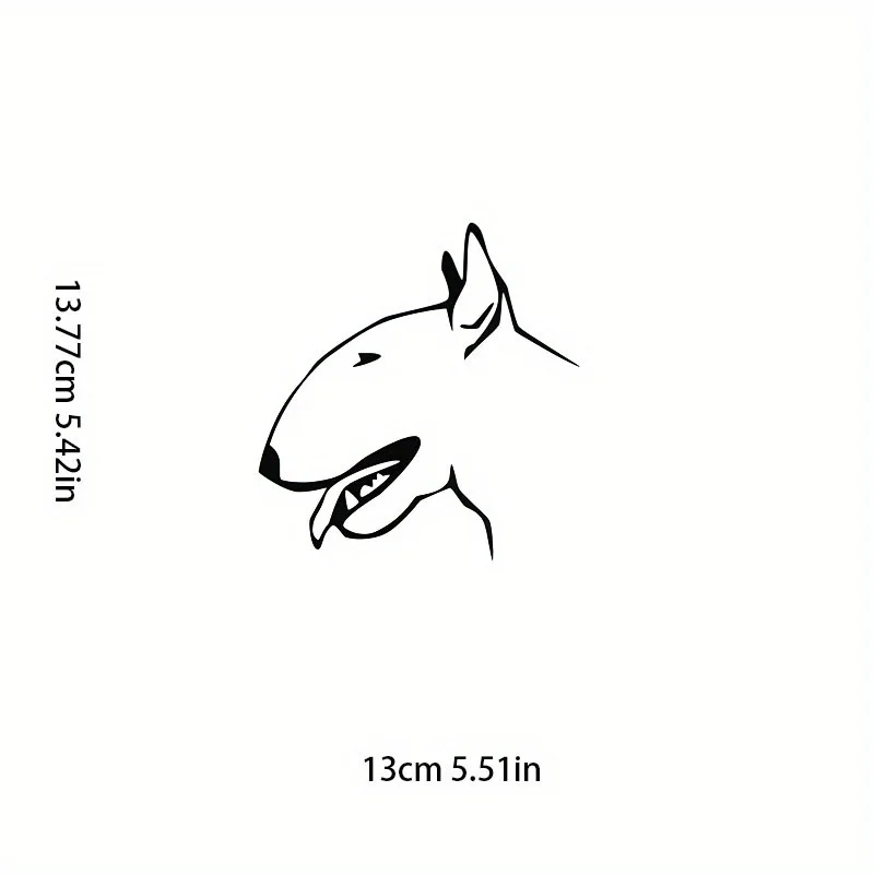 

I Love My Bull Terrier Car Sticker Vinyl Decal Lovely Cartoon Animal