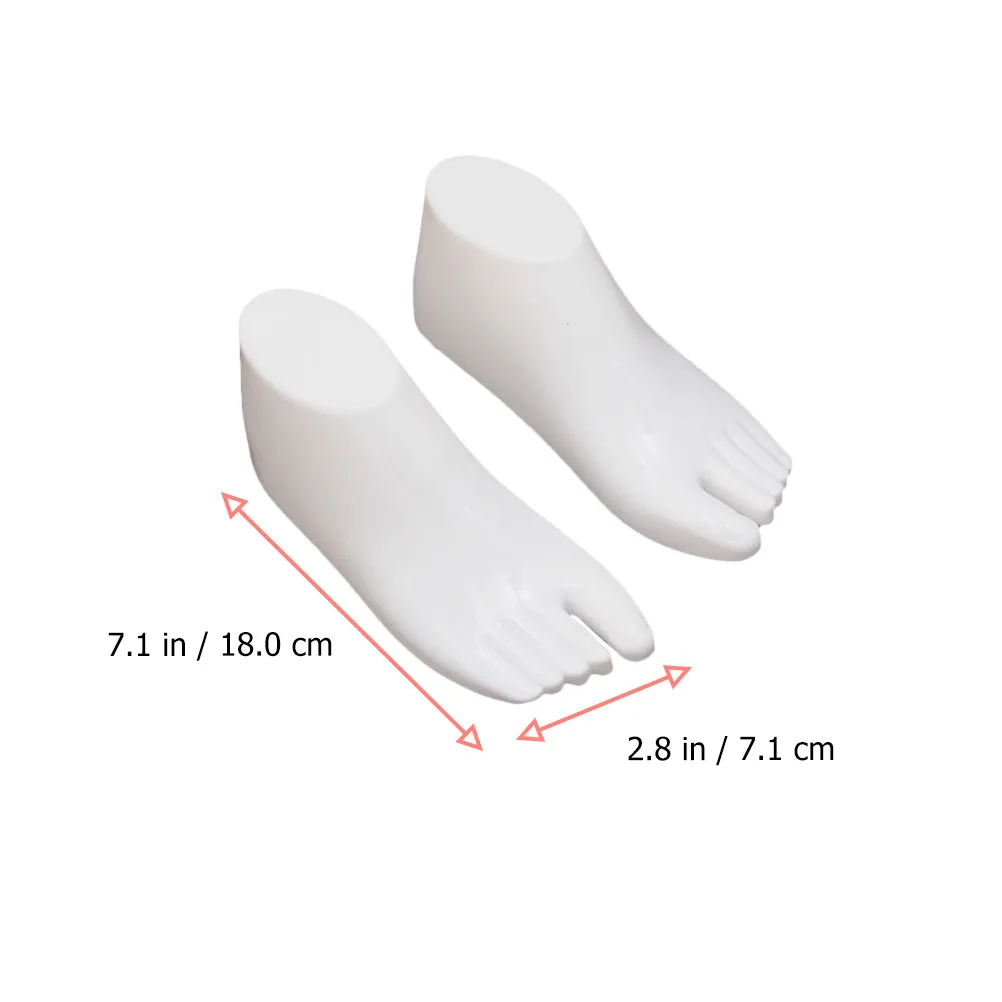 5 Pairs Shoe Shapers for Socks Display – Durable PVC Foot Mannequin Models