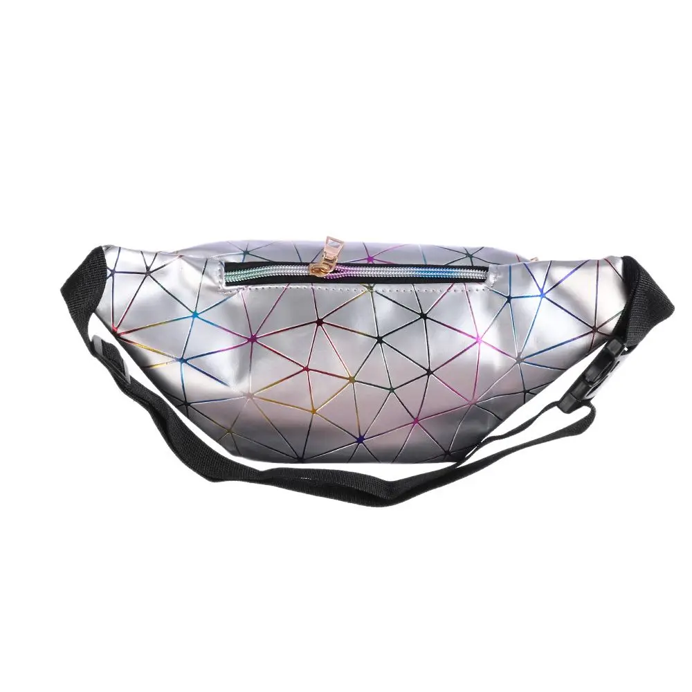 Fashion Geometric Patterns Wallet Bag Women Waist Packs Fanny Pack Pouch Hip Purse Satchel Laser Belt Bags