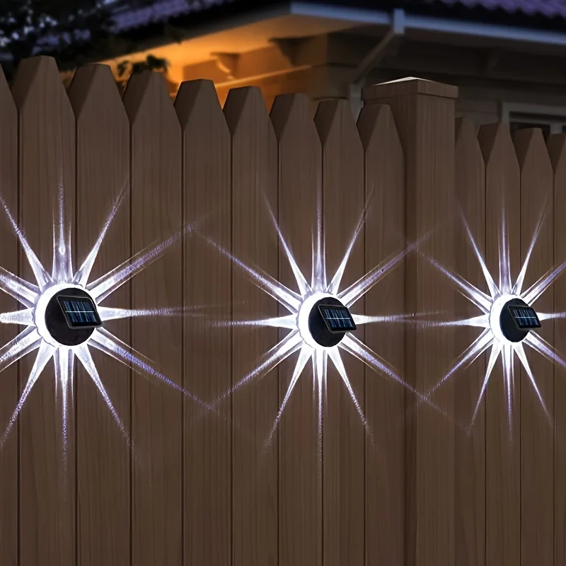 

4 packs Waterproof LED Decorative Light Outdoor Solar Stairs Lights for Wall Garden Yard Patio Pool Pathway Outside Solar Lamp