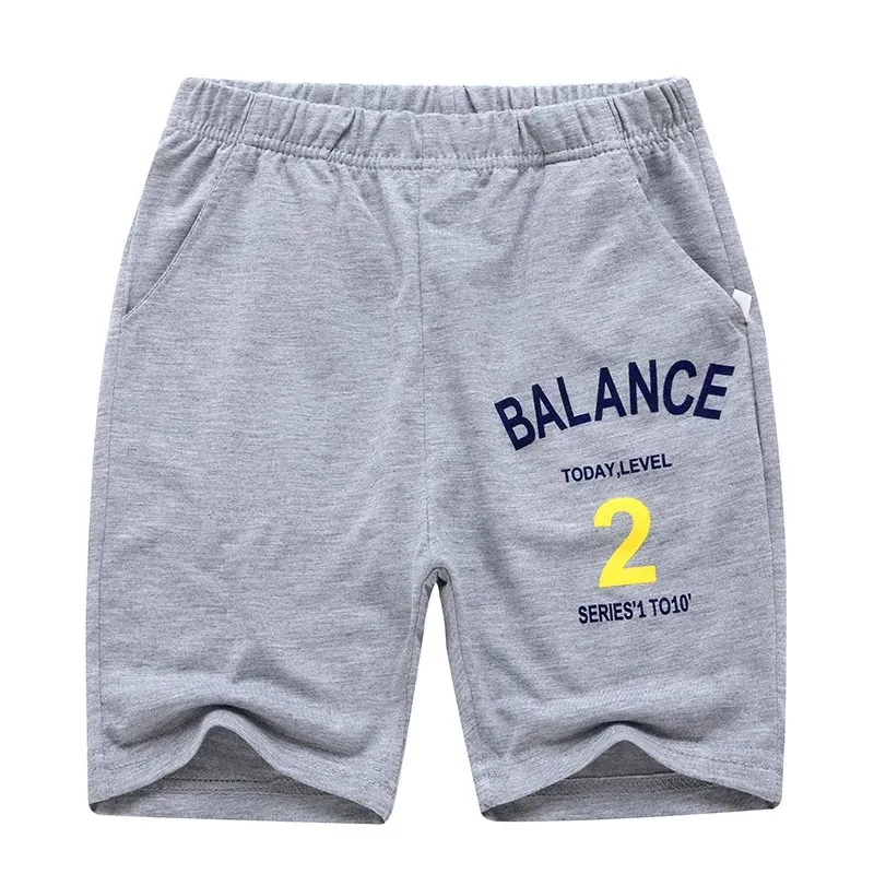 2024 Childrens New Fashionable Summer Cool Shorts for Boys Leisure Elastic Waist Comfortable Cotton Sports Shorts 2-14 Years Old