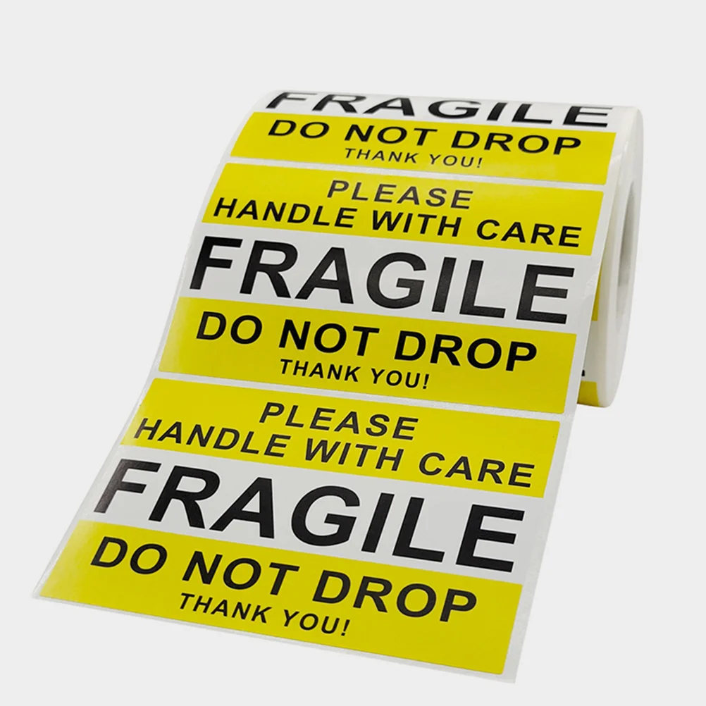 

Fragile Warning Stickers Shipping Decals Tape Moving Label Caution Signs Premium Material Safe Transportation Effect Vivid