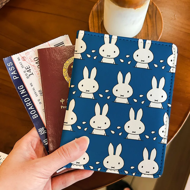 Neue Miffy-Kaninchen-ID-Tasche, Schutzhülle, hochwertige, niedliche Cartoon-Tasche, multifunktional, kreativ, für Reisen, Passamlet-Halter, Aufbewahrungstasche – Detail 1