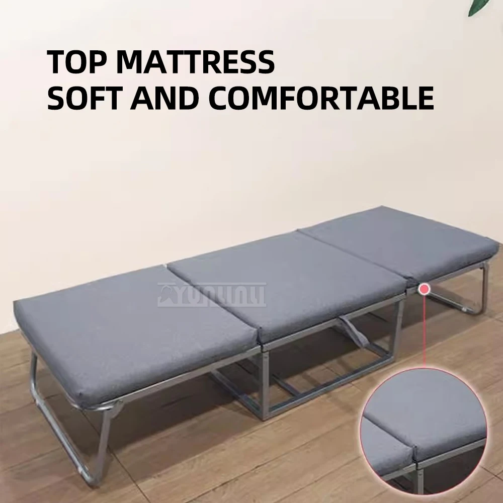 Office Home Folding Bed Portable Recliner for Office Nap Bed Gray Tri-fold Folding Bed No installation required